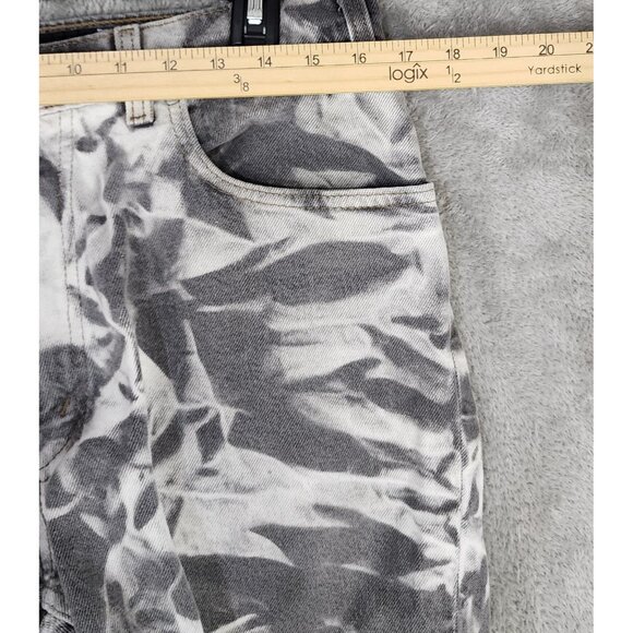 Levis Silver Tab Shorts Mens Size 34 Gray Denim Tie Dye Baggy 90s Vintage USA - Picture 4 of 11